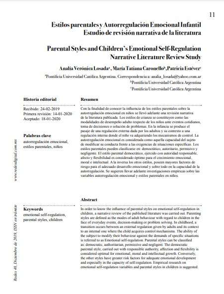 Estilos parentales y Autorregulación Emocional Infantil 16